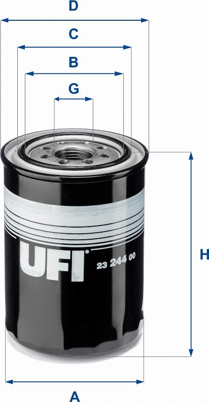 UFI 23.244.00 - Filtre à huile cwaw.fr