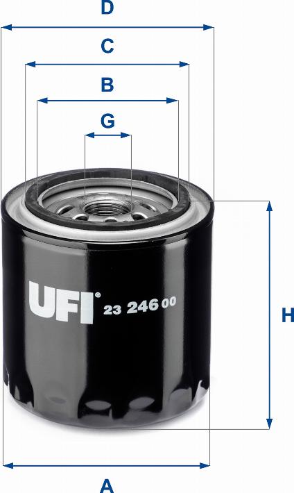 UFI 23.246.00 - Filtre à huile cwaw.fr