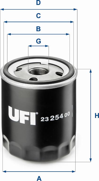 UFI 23.254.00 - Filtre à huile cwaw.fr