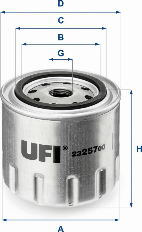 UFI 23.257.00 - Filtre à huile cwaw.fr