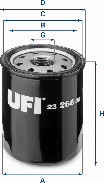 UFI 23.266.00 - Filtre à huile cwaw.fr