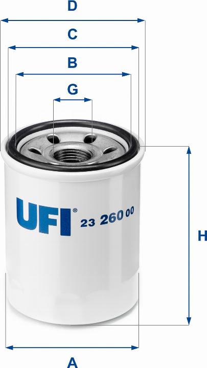 UFI 23.260.00 - Filtre à huile cwaw.fr