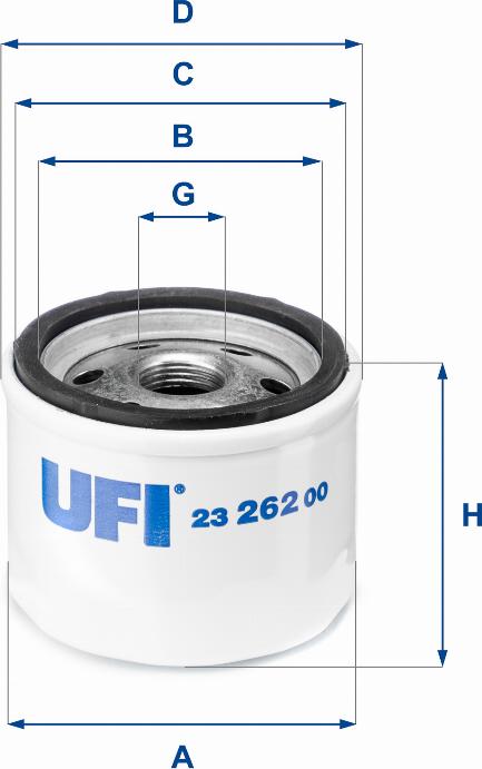 UFI 23.262.00 - Filtre à huile cwaw.fr