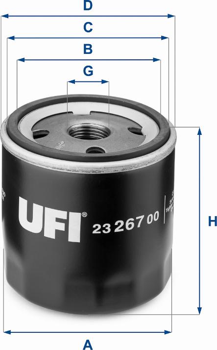 UFI 23.267.00 - Filtre à huile cwaw.fr