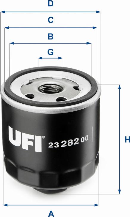 UFI 23.282.00 - Filtre à huile cwaw.fr