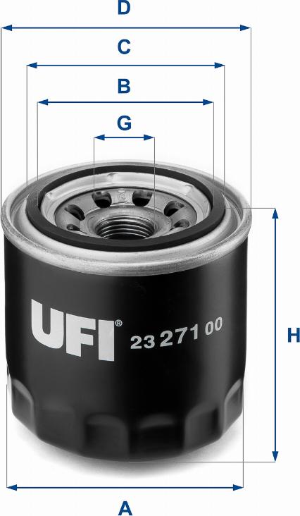 UFI 23.271.00 - Filtre à huile cwaw.fr