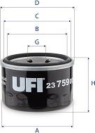 UFI 23.759.00 - Filtre à huile cwaw.fr