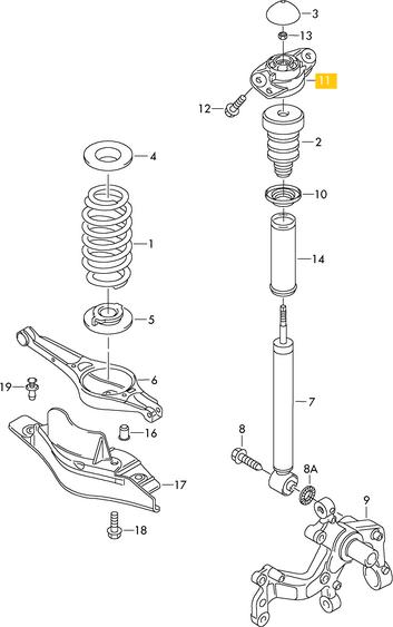 VAG 3C0 513 353D - Coupelle de suspension cwaw.fr