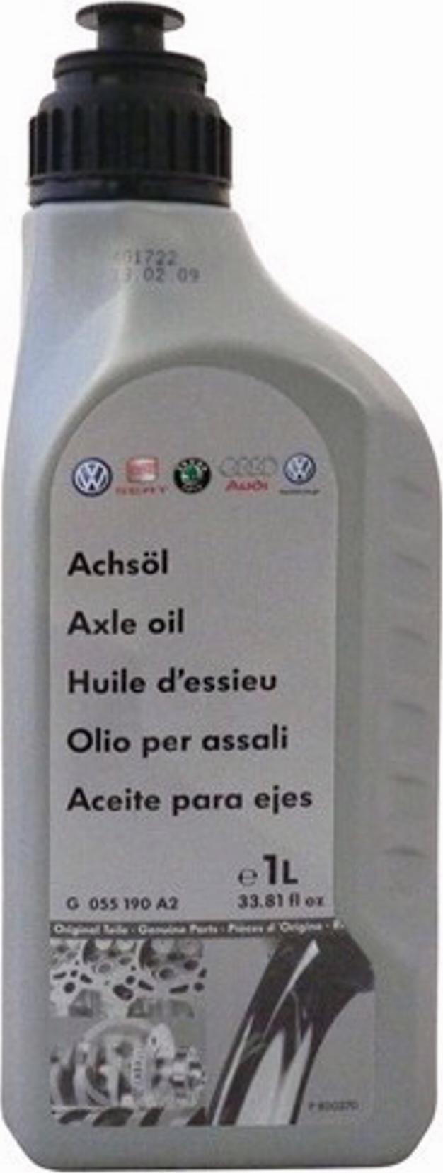 VAG G 055 190 A2 - Huile pour engrenage d'essieux cwaw.fr