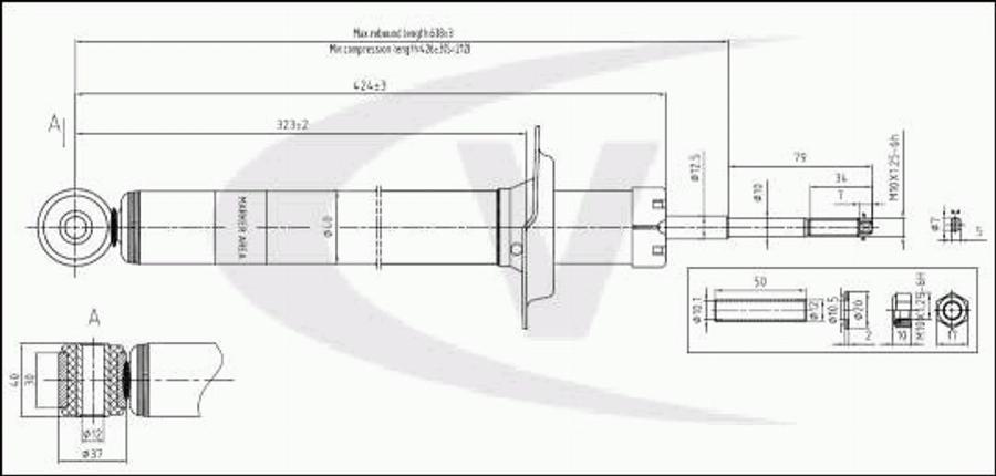 VAICO V46-0328 - Amortisseur cwaw.fr