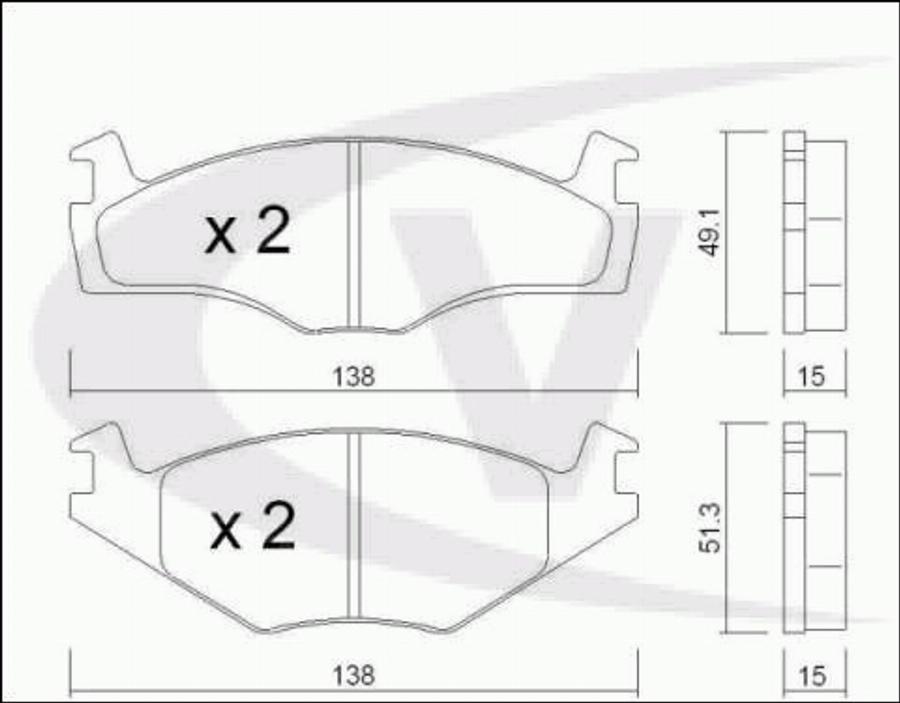 VAICO V1081001 - Kit de plaquettes de frein, frein à disque cwaw.fr