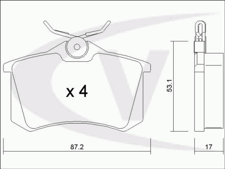 VAICO V108174 - Kit de plaquettes de frein, frein à disque cwaw.fr