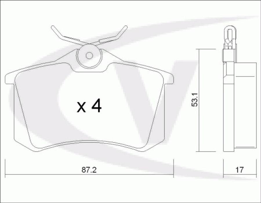 VAICO V108171 - Kit de plaquettes de frein, frein à disque cwaw.fr