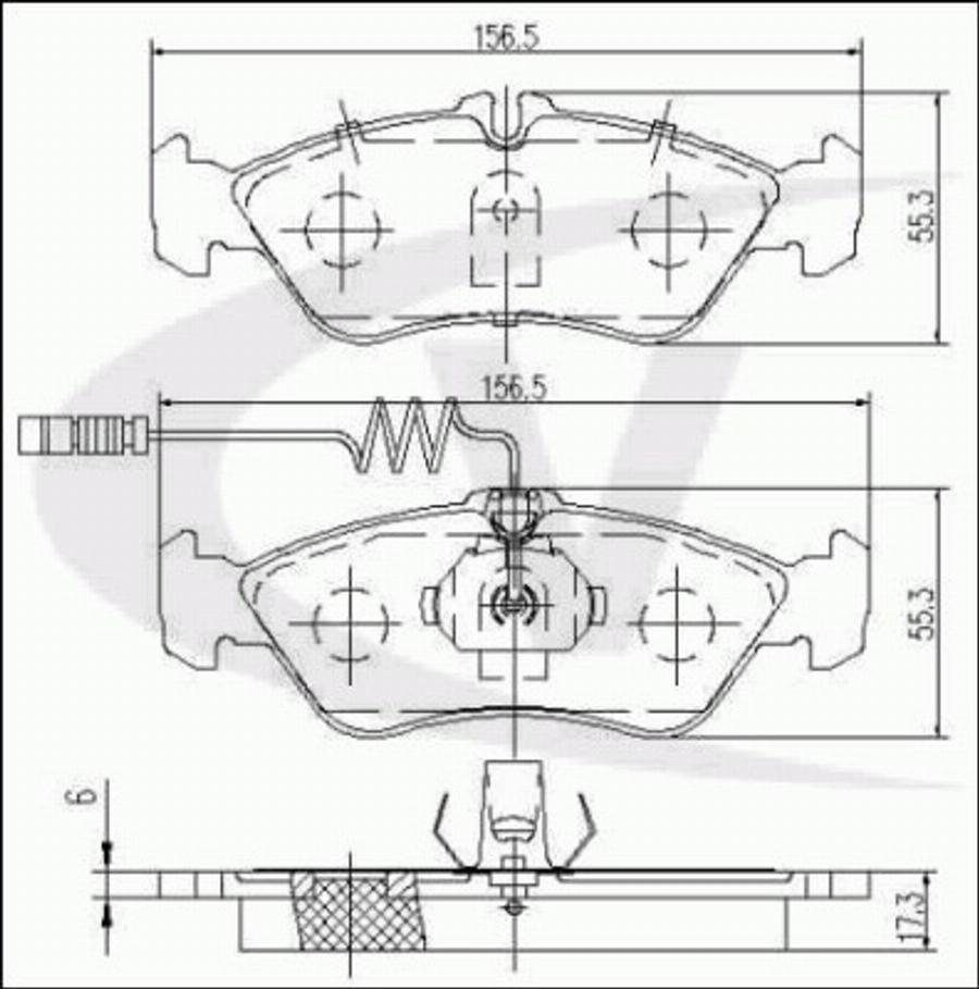 VAICO V30-8143-1 - Kit de plaquettes de frein, frein à disque cwaw.fr