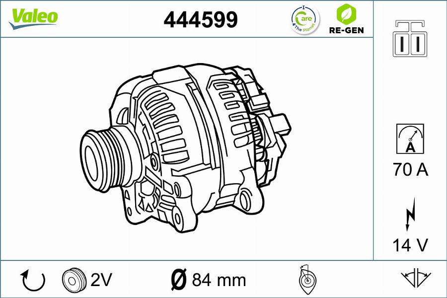 Valeo 444599 - Alternateur cwaw.fr