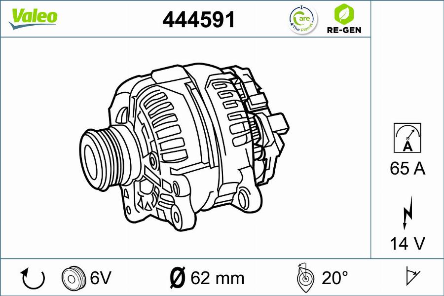 Valeo 444591 - Alternateur cwaw.fr