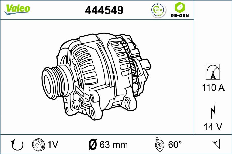 Valeo 444549 - Alternateur cwaw.fr