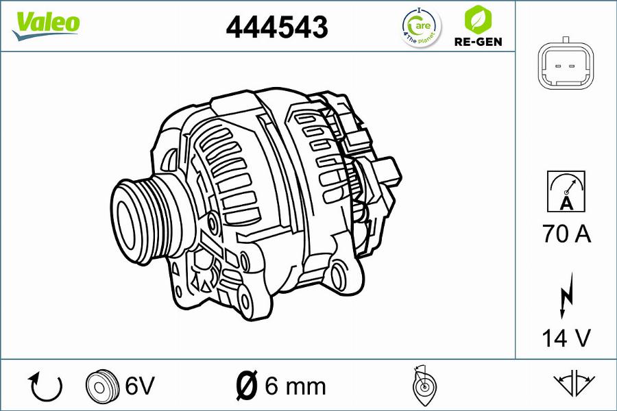 Valeo 444543 - Alternateur cwaw.fr