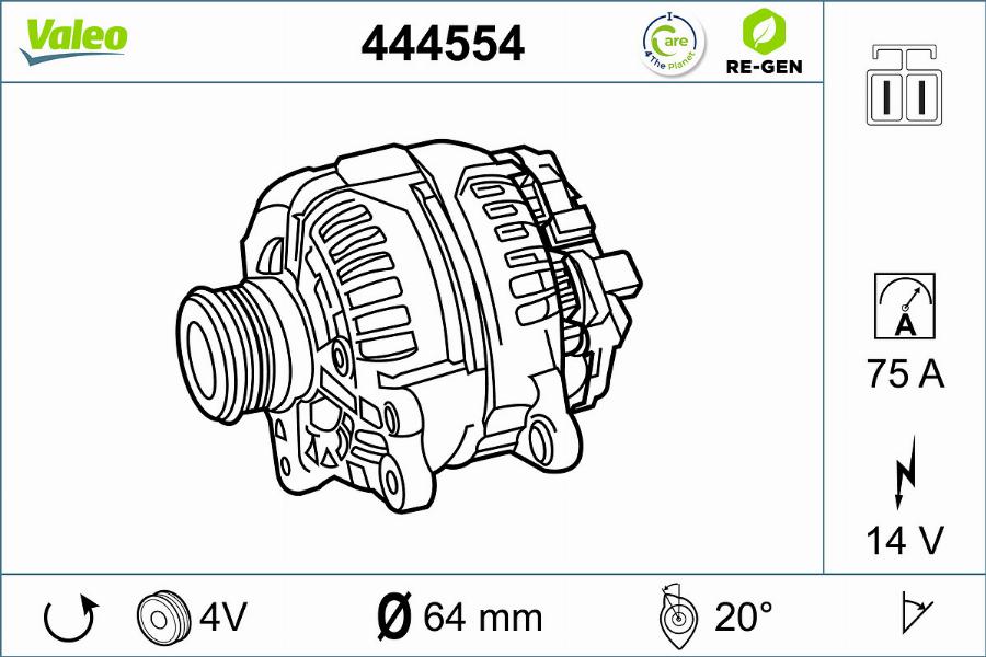 Valeo 444554 - Alternateur cwaw.fr