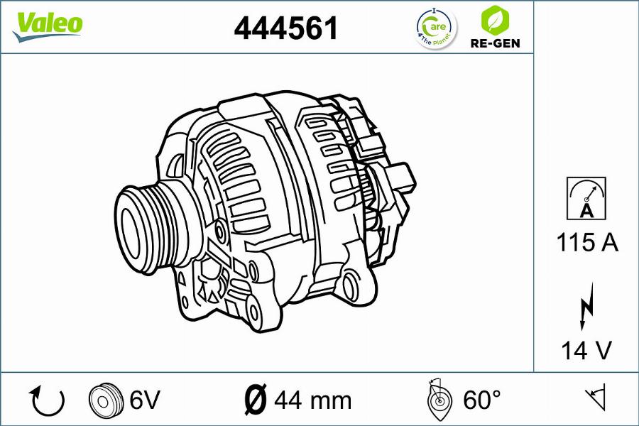 Valeo 444561 - Alternateur cwaw.fr