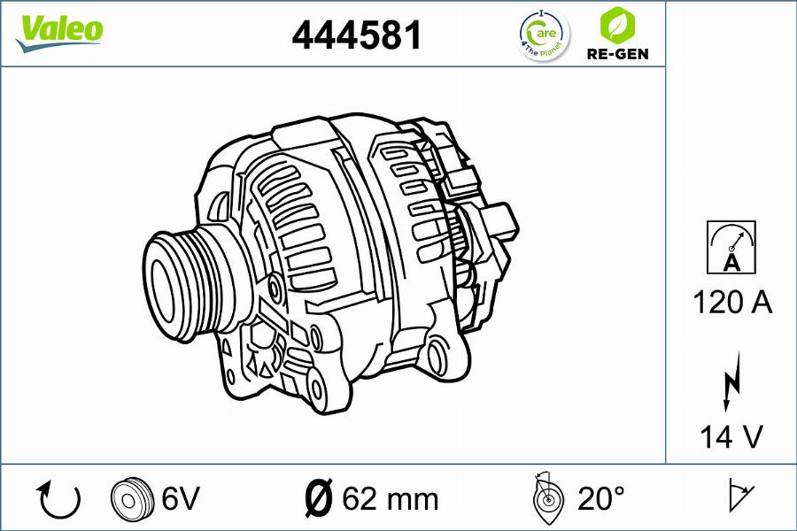 Valeo 444581 - Alternateur cwaw.fr