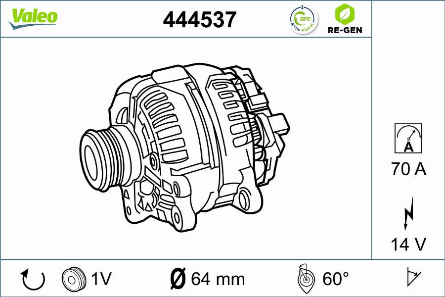 Valeo 444537 - Alternateur cwaw.fr