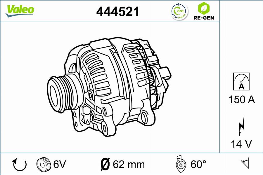 Valeo 444521 - Alternateur cwaw.fr