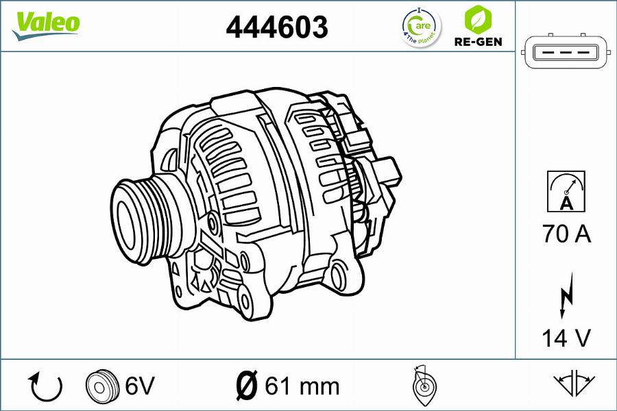 Valeo 444603 - Alternateur cwaw.fr