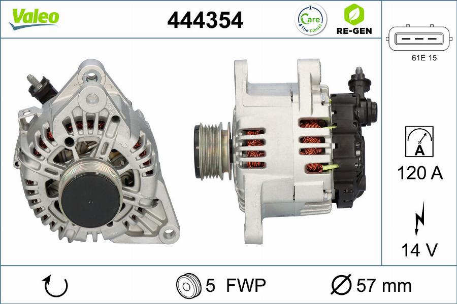 Valeo 444354 - Alternateur cwaw.fr