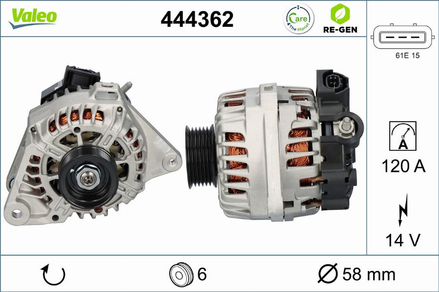 Valeo 444362 - Alternateur cwaw.fr