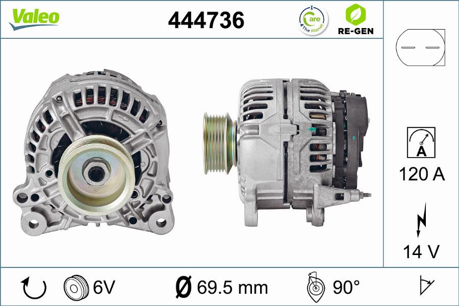 Valeo 444736 - Alternateur cwaw.fr