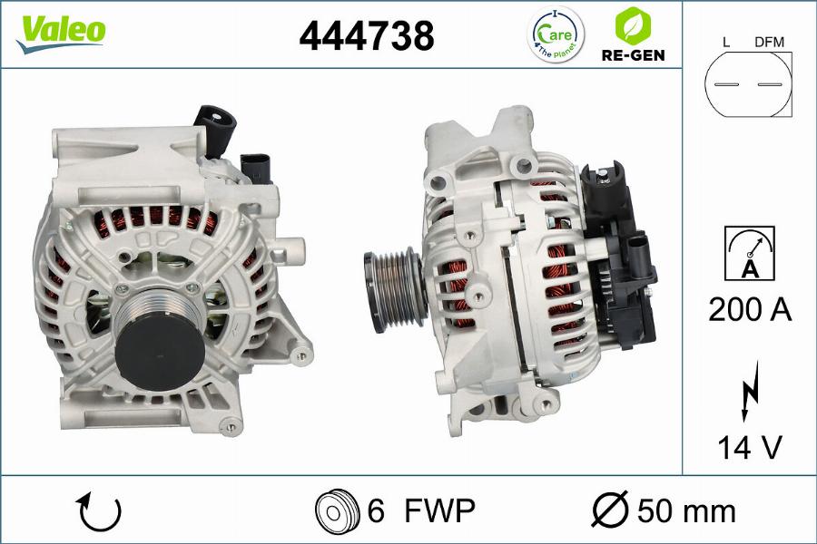 Valeo 444738 - Alternateur cwaw.fr