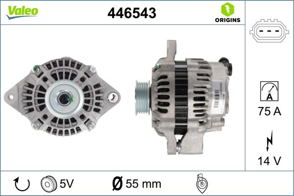 Valeo 446543 - Alternateur cwaw.fr