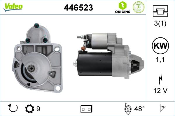 Valeo 446523 - Démarreur cwaw.fr