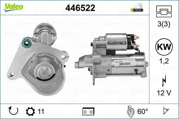 Valeo 446522 - Démarreur cwaw.fr