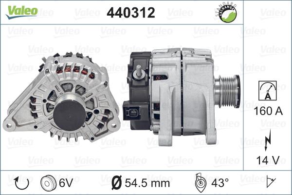 Valeo 440312 - Alternateur cwaw.fr