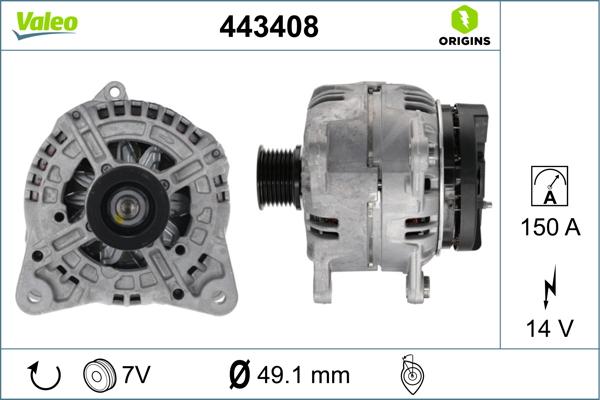 Valeo 443408 - Alternateur cwaw.fr