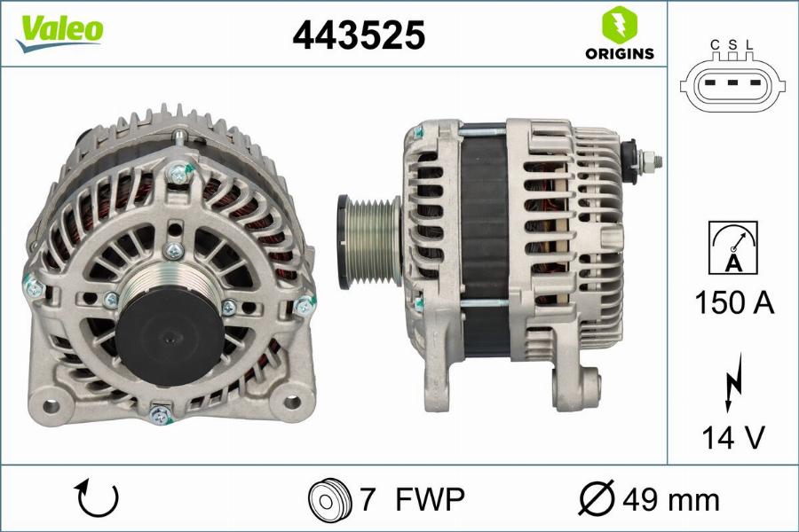 Valeo 443525 - Alternateur cwaw.fr