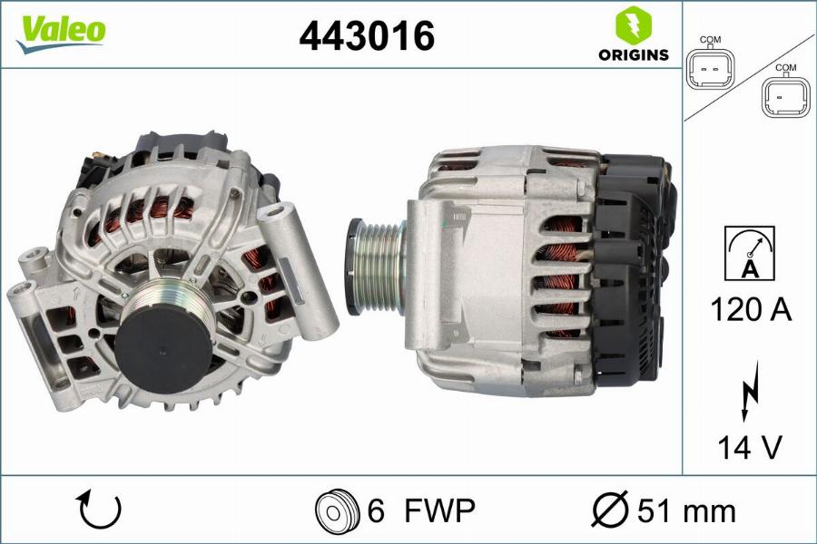 Valeo 443016 - Alternateur cwaw.fr