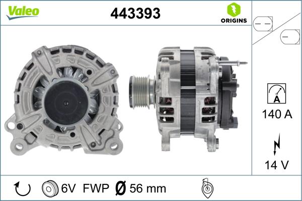 Valeo 443393 - Alternateur cwaw.fr