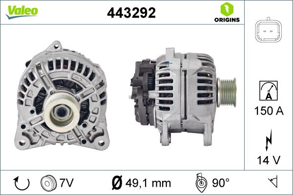 Valeo 443292 - Alternateur cwaw.fr