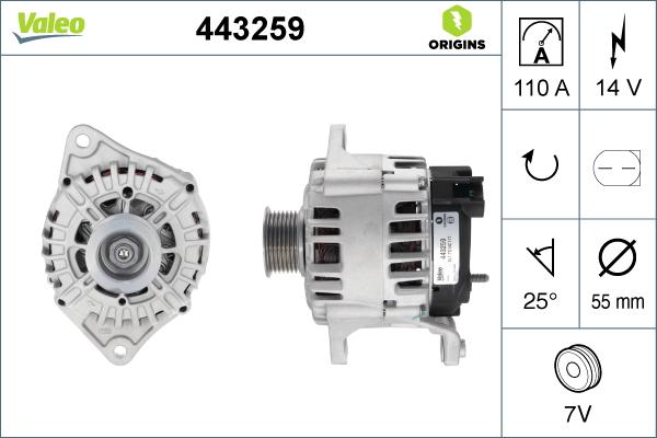 Valeo 443259 - Alternateur cwaw.fr