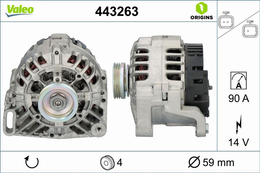 Valeo 443263 - Alternateur cwaw.fr