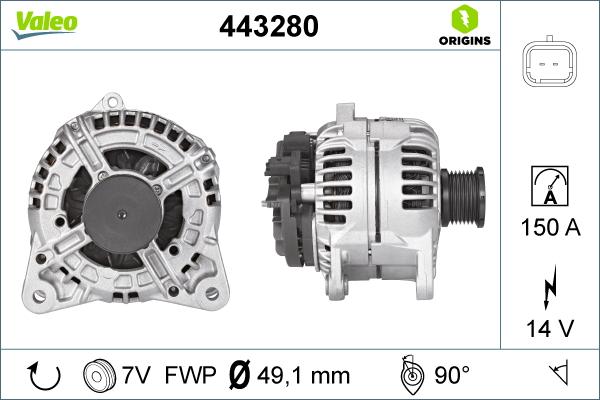 Valeo 443280 - Alternateur cwaw.fr