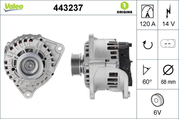 Valeo 443237 - Alternateur cwaw.fr