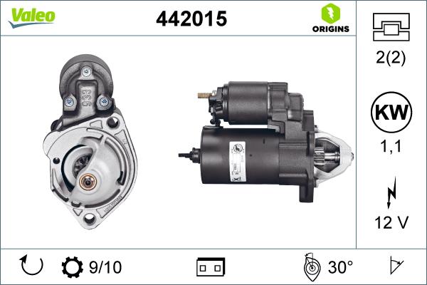 Valeo 442015 - Démarreur cwaw.fr