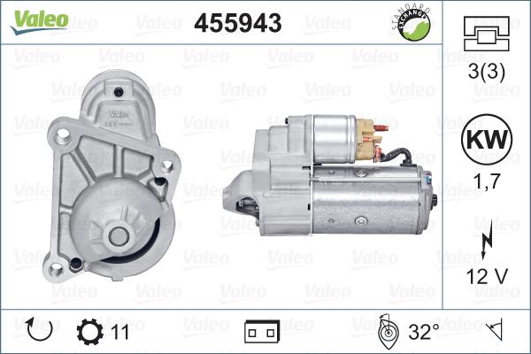 Valeo 455943 - Démarreur cwaw.fr