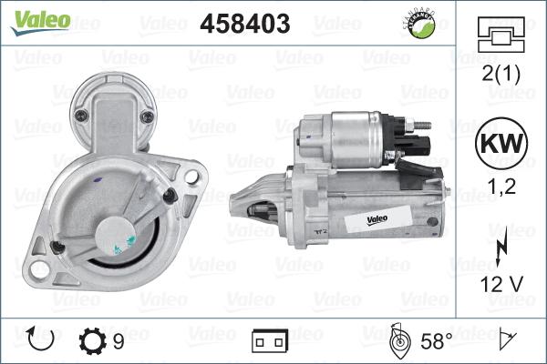 Valeo 458 403 - Démarreur cwaw.fr