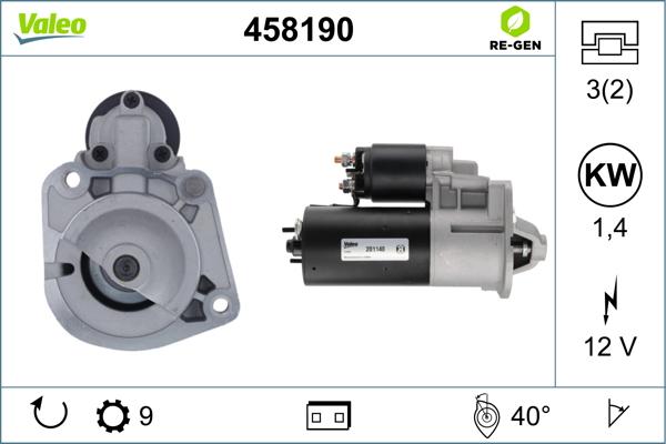 Valeo 458190 - Démarreur cwaw.fr