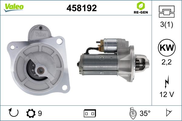 Valeo 458192 - Démarreur cwaw.fr